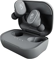 Skullcandy Grind True Wireless Earbuds: 40H Battery, IP55 Sweatproof, Tile Tracking, Skull-iQ App Customization - Chill Grey