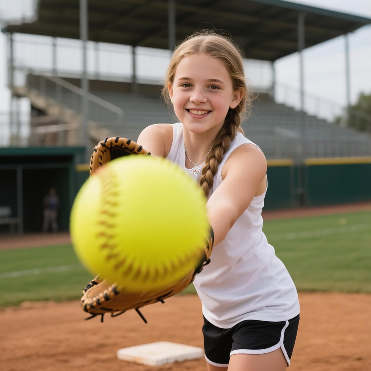 Easter Basket Stuffers-Volleyball/Softball/Soccer/Basketball/Football/Baseball Necklace Gifts for Women,Sport Accessories Birthday Christmas Jewelry for Women Lover Players - Image 3