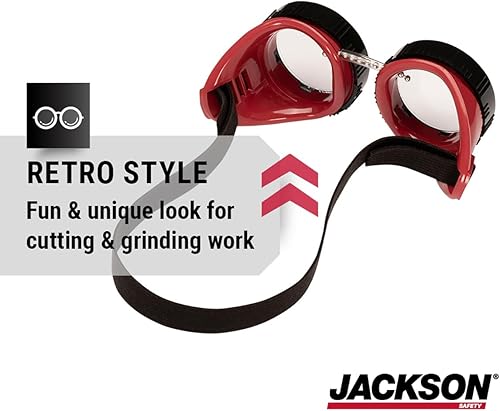 Miniatura 9 de Jackson Safety Gafas de corte  antiniebla  Estilo retro  Sombra IRUV tintada 5  para soldadura y corte  Correa FR