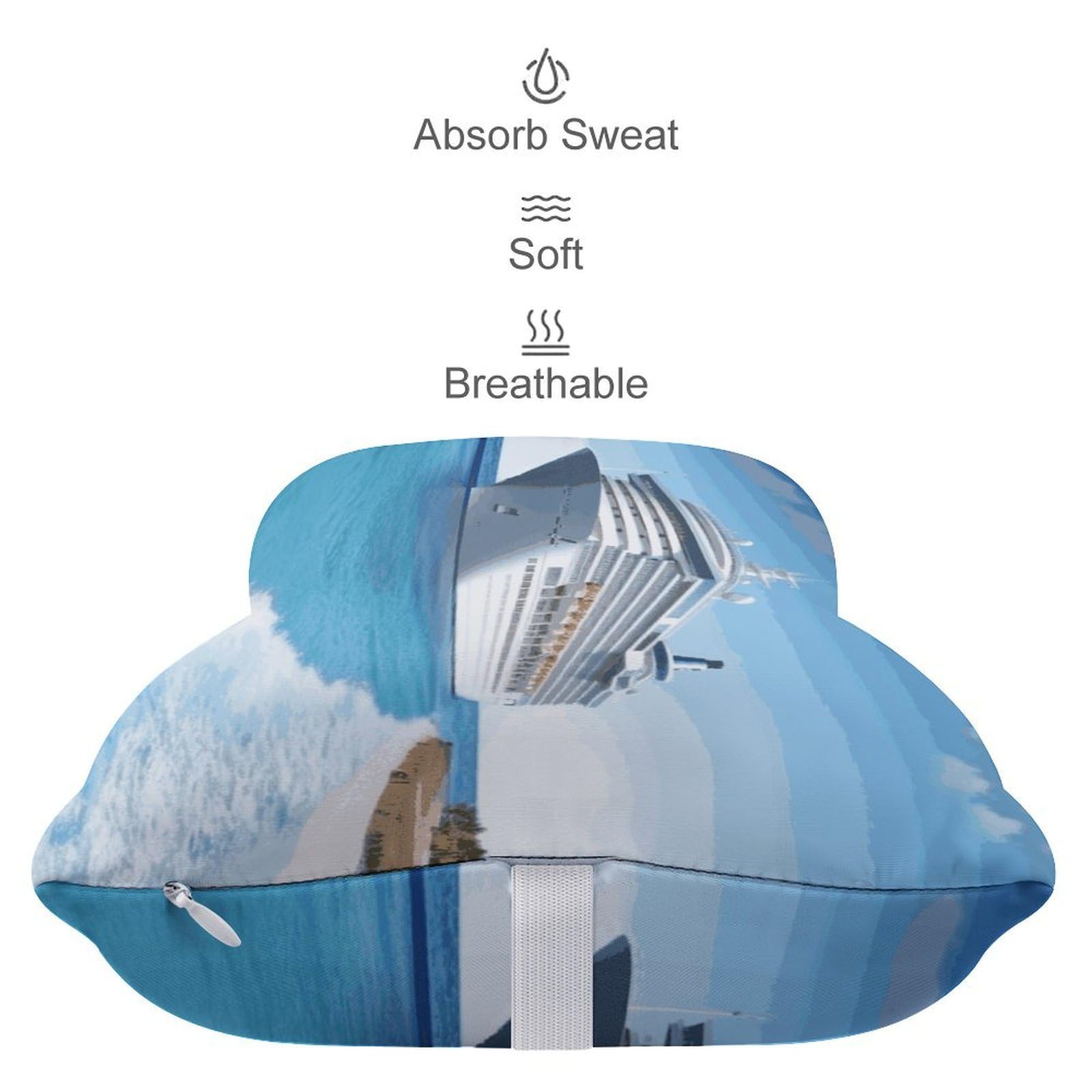 Cuscino per nave da crociera sul mare, cuscino in memory foam, fornisce supporto per il collo, cuscini per auto da viaggio per sedili auto e uffici domestici.