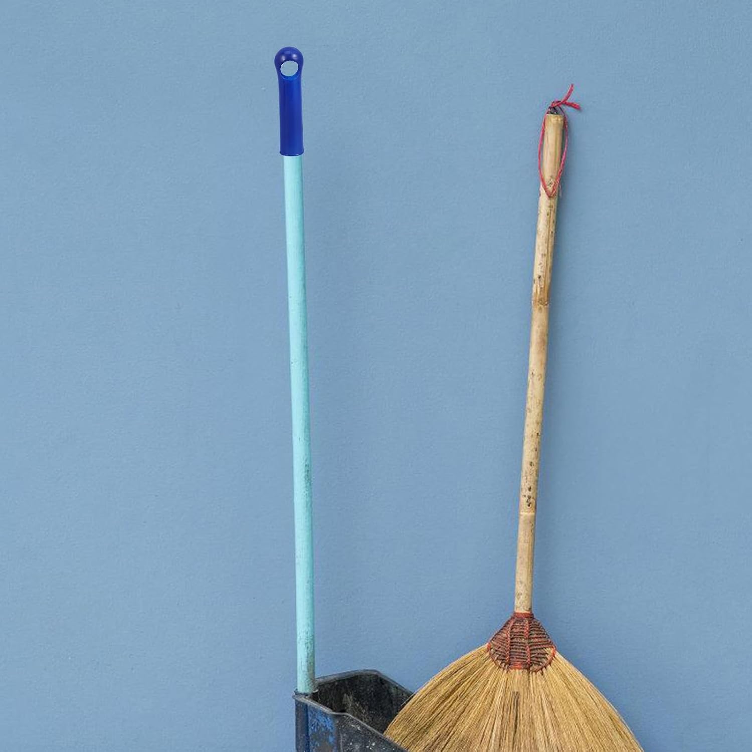 2pcs Blue Plastic Broom Handle End Caps for 19mm Tubes
