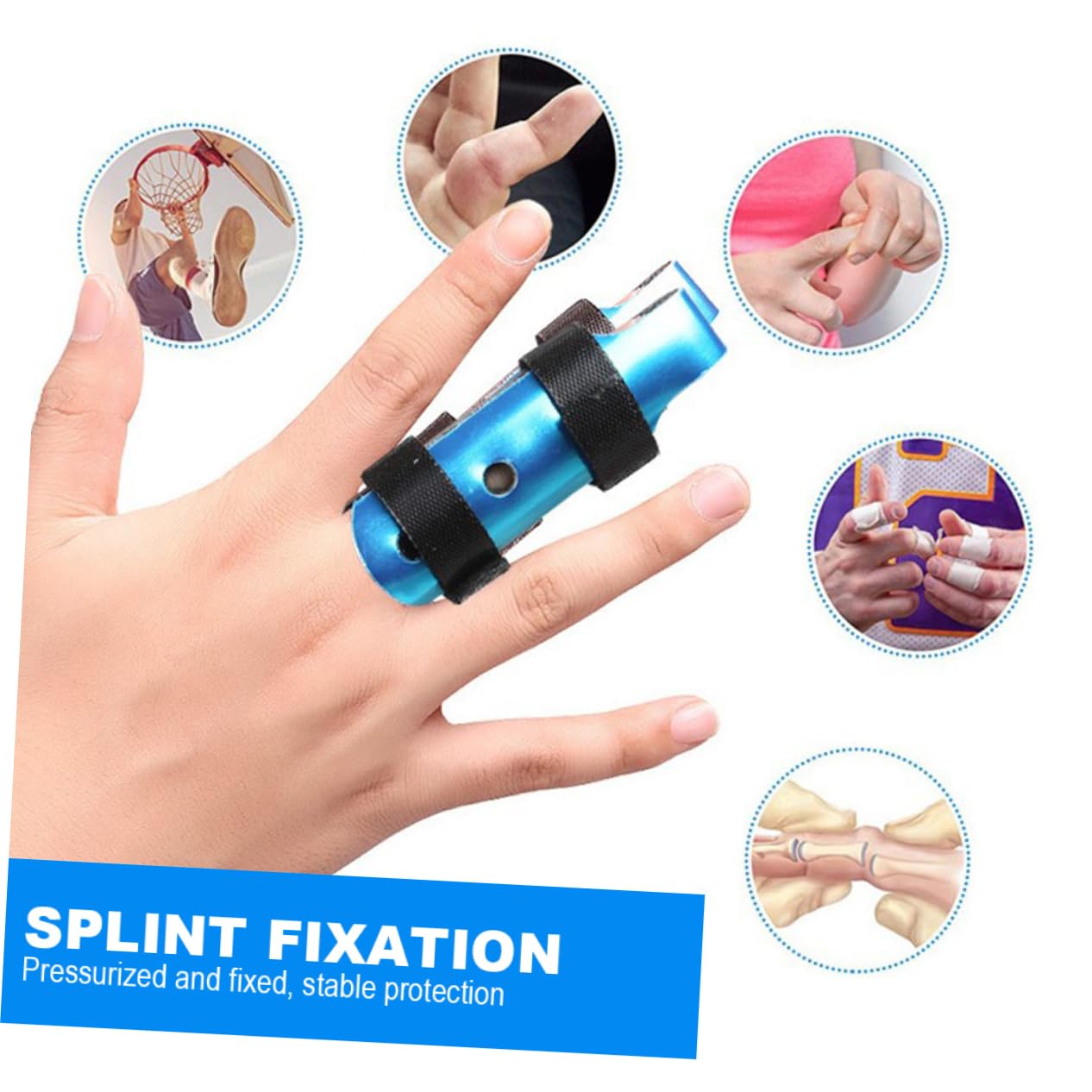 Healeved Support Brace Kit 3pc Protective Splint for Mallet Straight and Fracture Support