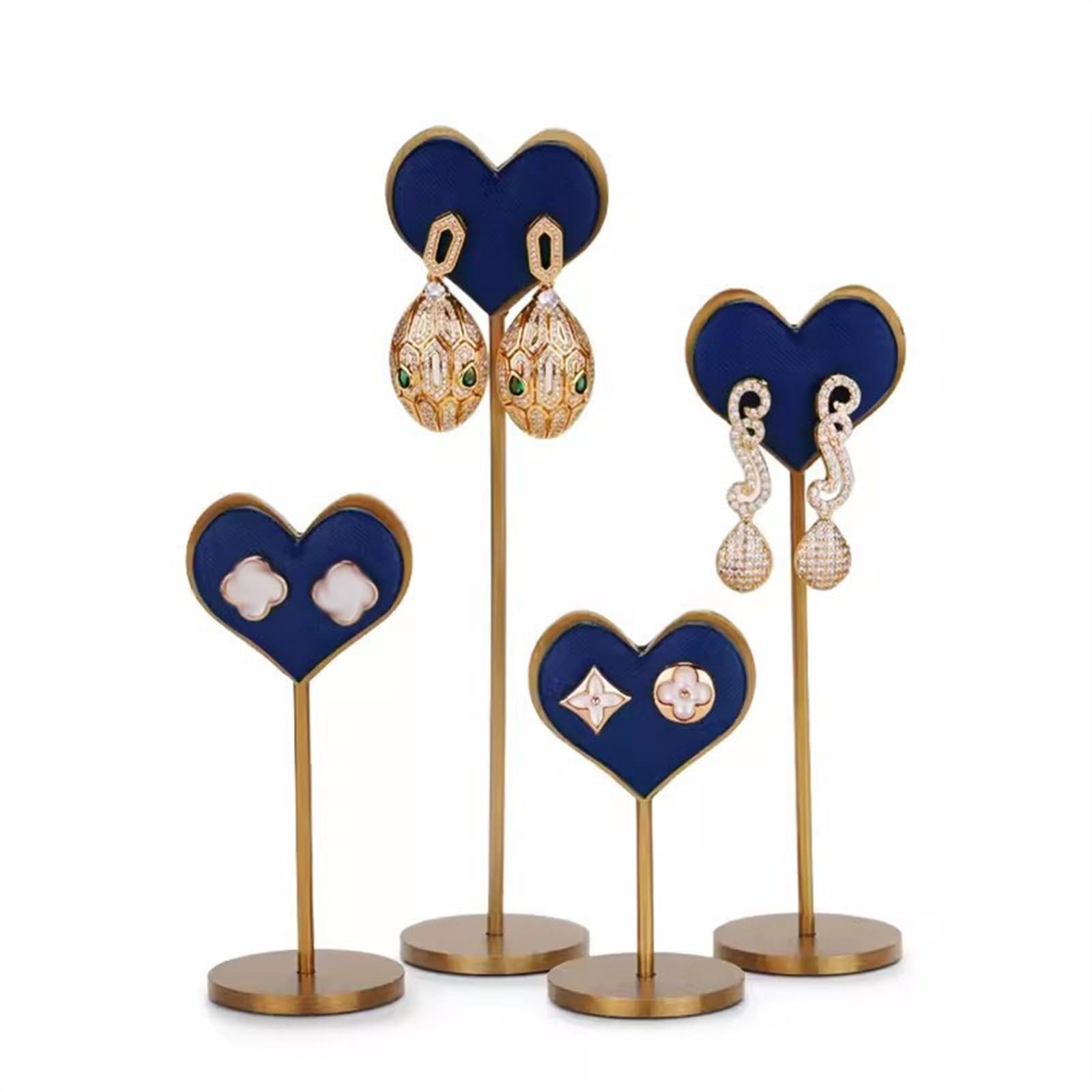4 Soportes para Joyas, expositores de Pendientes para exhibir, para Mujer, pequeños expositores para Venta de Joyas (A)