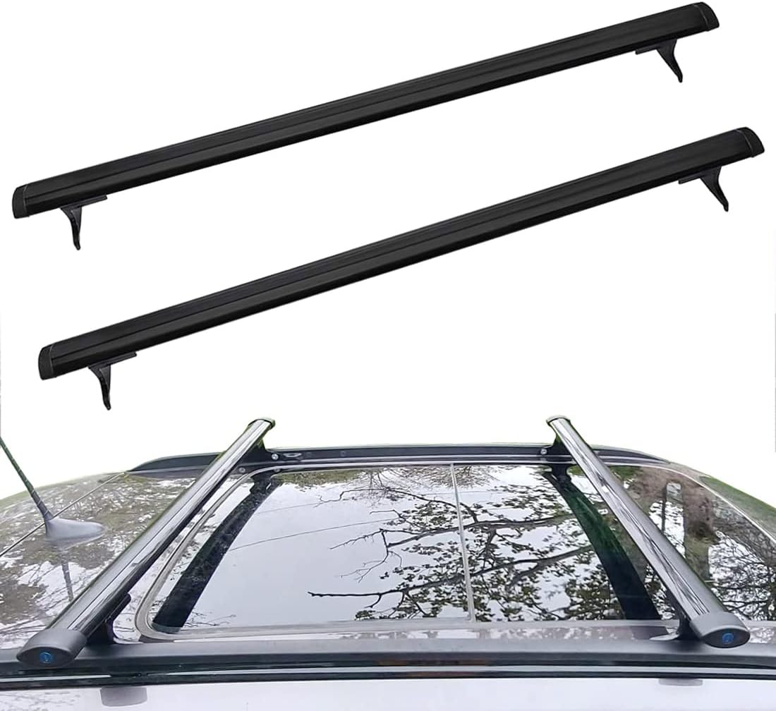Roof Rack Cross Bars for 2011 2012 2013 2014 2015 2016 2017 Jeep Compass Aluminum Roof Rails Crossbars with Anti-Theft Locks, Black, 2011-2017
