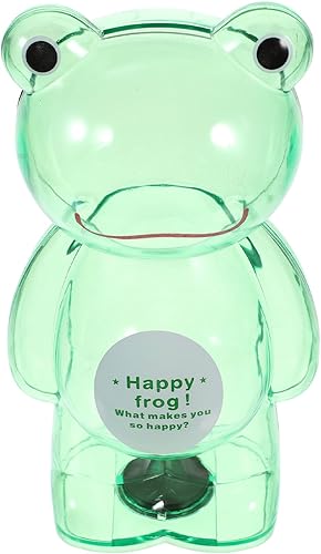Miniatura 1 de Ipetboom Alcancía transparente con forma de rana para dinero con forma de moneda, caja de almacenamiento de monedas, caja de contenedor de monedas,