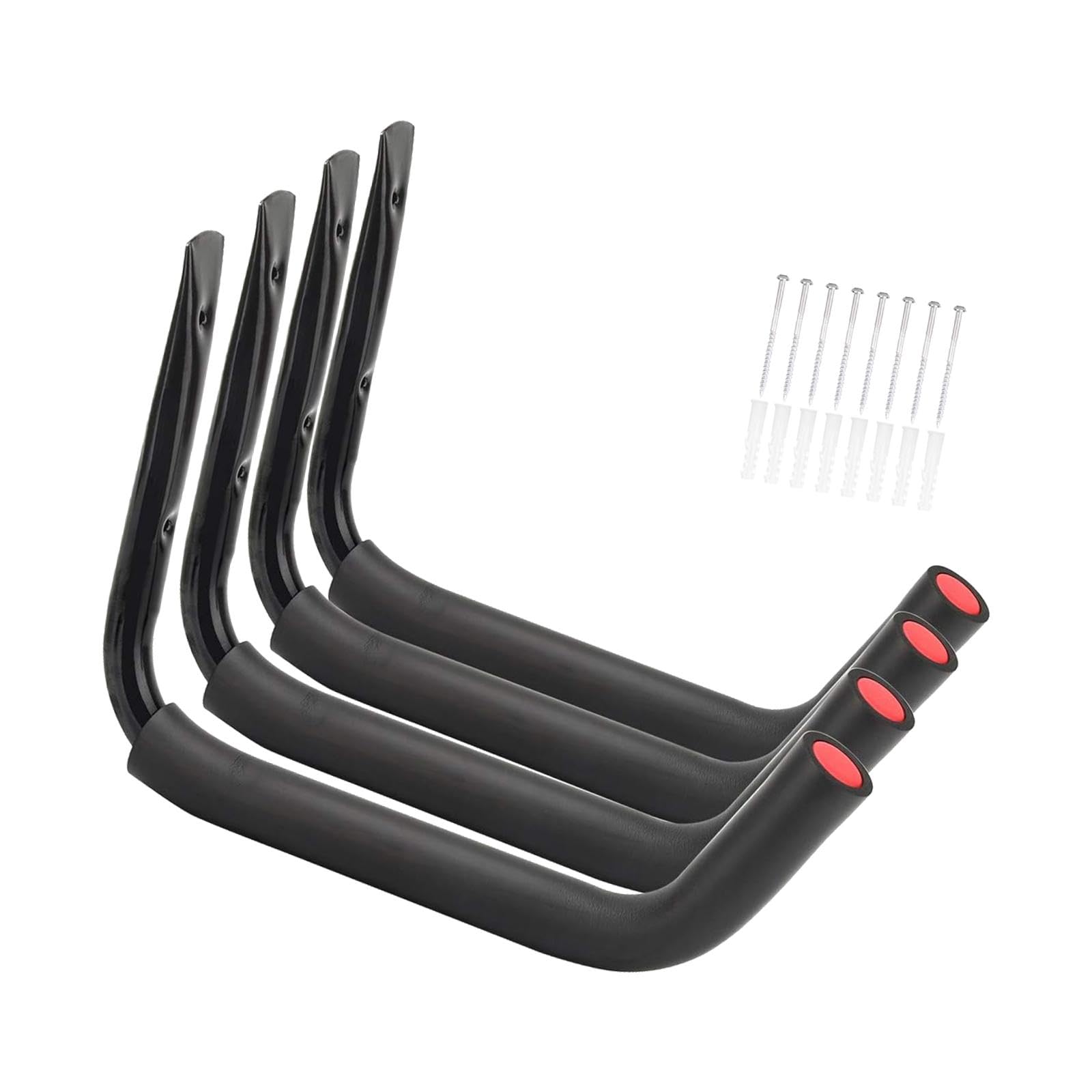 Qianly Kayak Storage Rack Garage Hook Heavy Duty Warehouse Organizer Multipurpose Canoe Hanger Surfboard Hanger for Bicycles Garden, Quantity 4