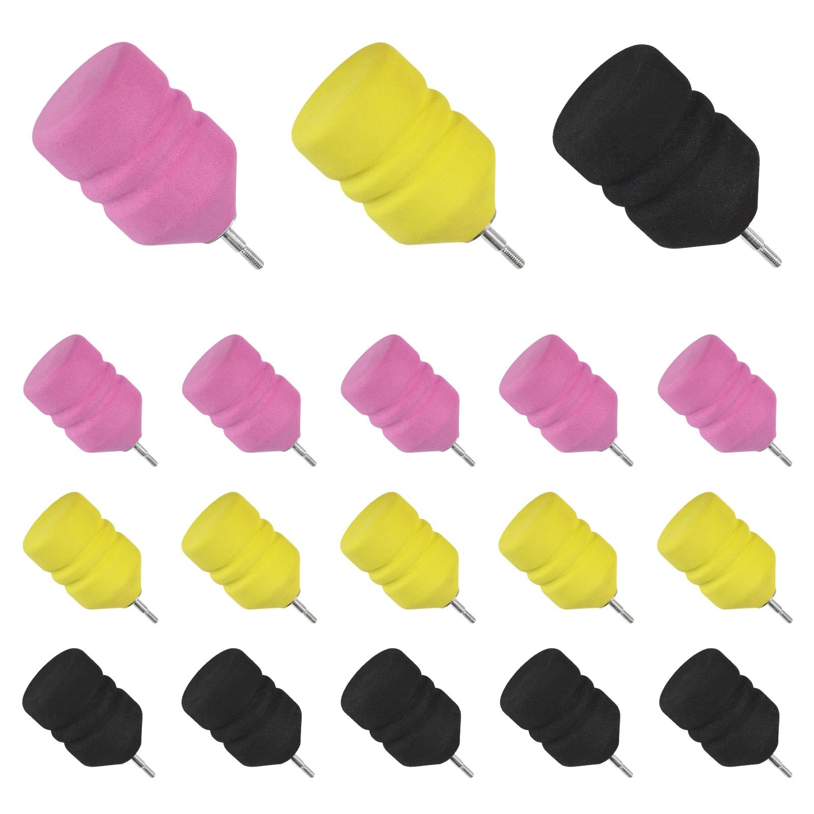 CONCHLERY 18 Pcs 3 Colors EVA Sponge Arrowheads Foam Arrow Tips Practic for 6.2mm Arrow for Archery Combat Game Shooting Diameter 48.5mm