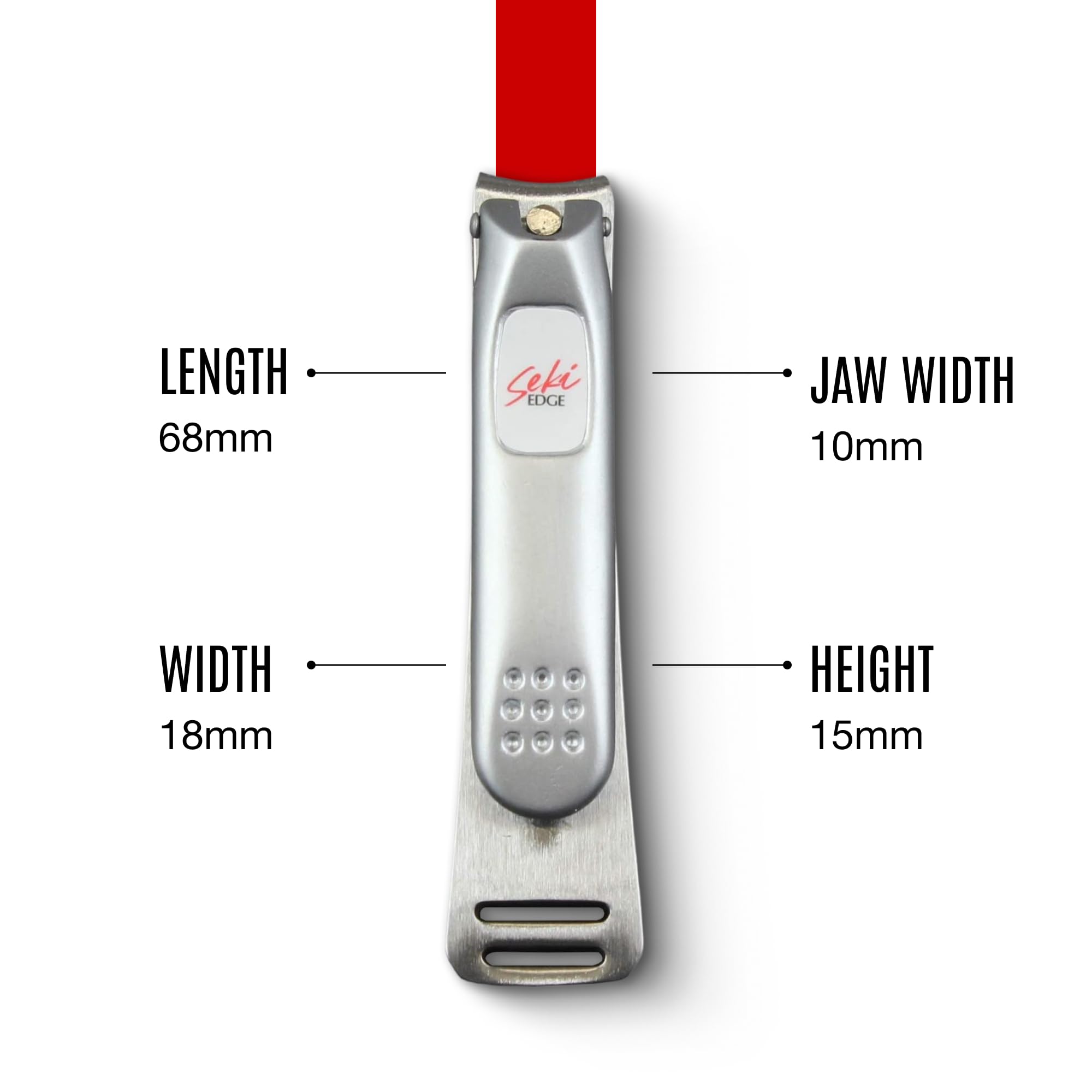 Seki EDGE SS-106 | Made in Japan | Coupe-ongles compact pour ongles des mains | Coupe-ongles en acier inoxydable extra-tranchant 68 mm | Coupe nette sans écraser ni déchirer, inoxydable, durable