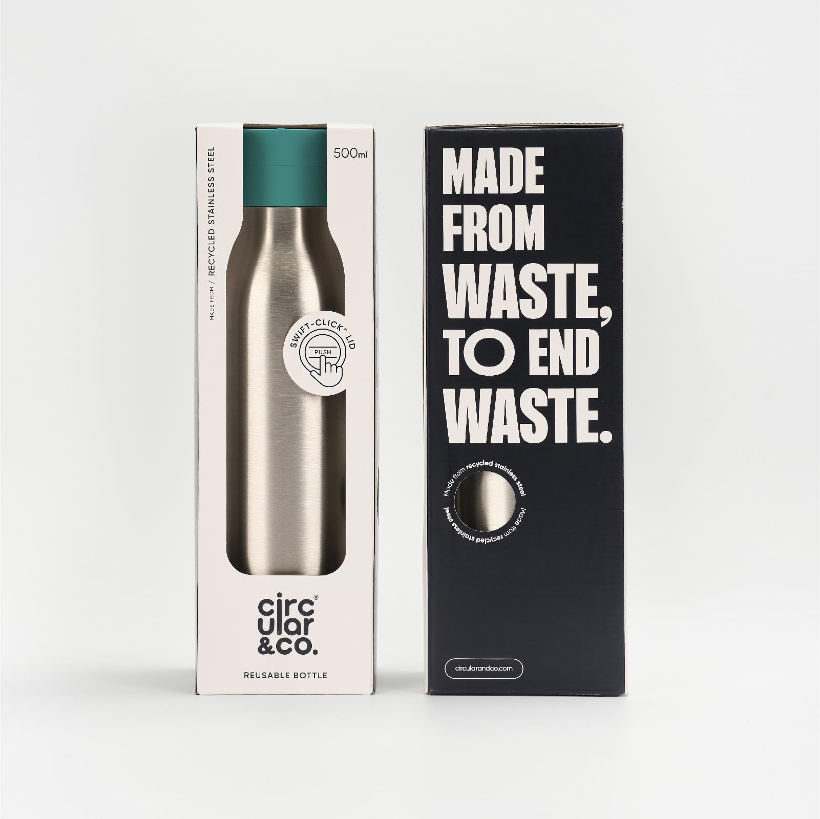 Circular&Co (Previous Generation) 500ml Stainless Steel Reusable Water Bottle, Insulated, Double Walled - Image 4