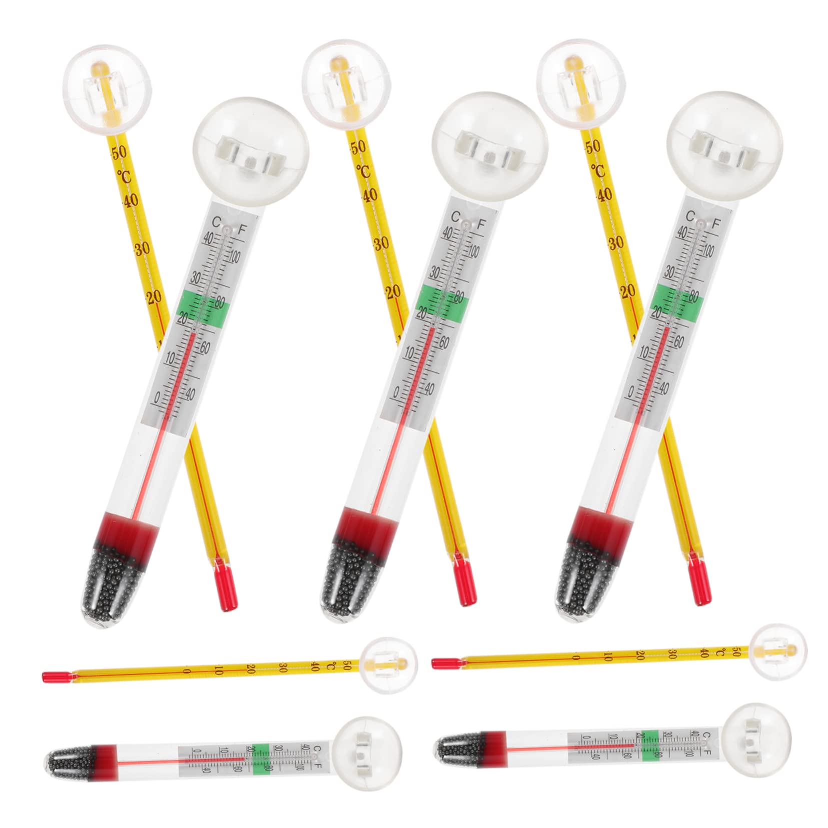 WOONEKY 10 Uds Termómetro Para Tanque De Peces Dispositivo De Medida De Temperatura Medidor De Temperatura Del Acuario Termómetro Para Tanque De Acuario Accesorios Para Tanque De