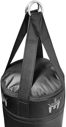 Miniatura 3 de Meister Bolsa pesada Muay Thai llena de 110 libras - Saco profesional de patadas y boxeo de 6 pies