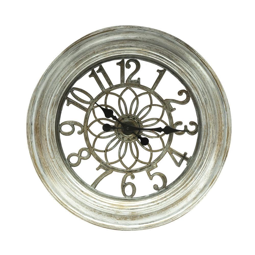 Levitantes Reloj de Pared Plata 58d, Agujas Retro, Estilo Industrial, Gran Tamaño, Ideal para Decoración y Medir el Tiempo en Espacios Amplios.
