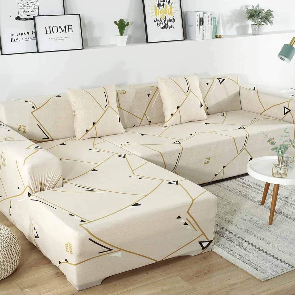HHGO Stretch Sectional Sofa Cover, Modern Universal Dustproof Elastic Sofa Slipcover, 1 2 3 4 Seat Cushion Couch, Washable Furniture Protector (Color : E, Size : Chair)