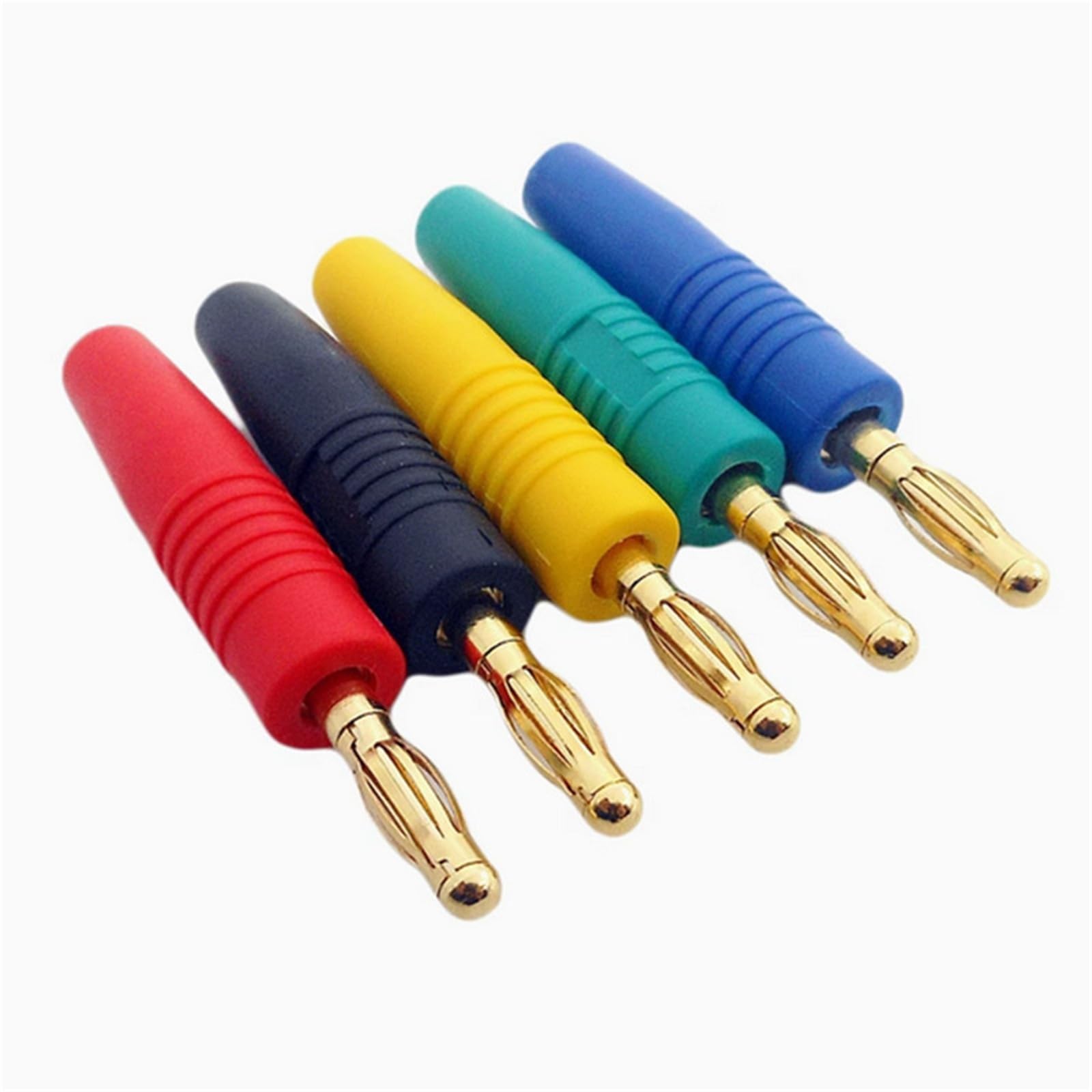 5 conectores de cable para altavoz de 4 mm en cinco colores vibrantes 4