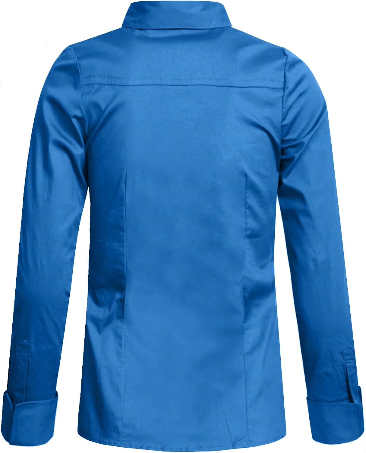 J. LOVNY Girl's Basic Casual Long Sleeve Roll Up Button Down Blouse Shirts: Clothing, Shoes & Jewelry