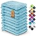 Produktbild NatureMark 10er Pack Frottee Waschhandschuhe, Waschlappen, 100% Baumwolle, Hell blau, 15x21cm