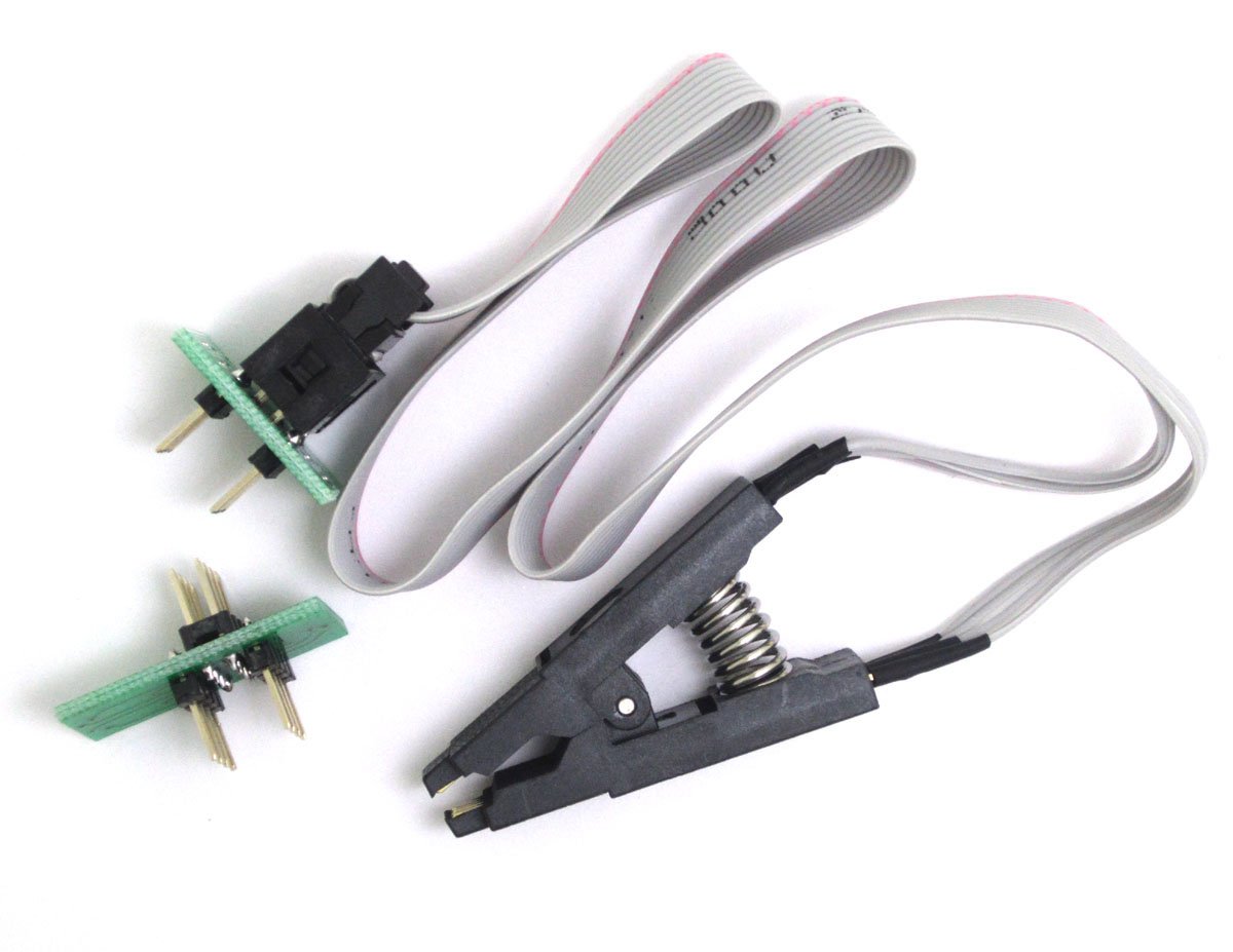 DollaTek SOIC8 SOP8 klips testowy do EEPROM 93CXX / 25CXX / 24Cxx programowanie In-Circuit + 2 adaptery