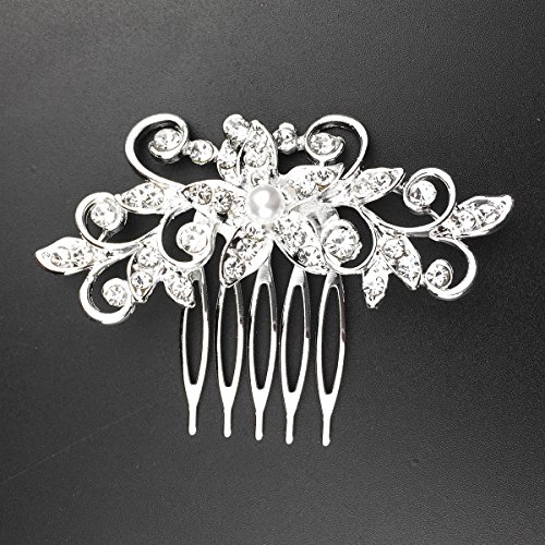 Preisvergleich Produktbild Miaoo Haarkamm mit Diamanten für Frauen, Brautschmuck, Haarclip