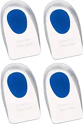 Kit Premium 2 Pares de Palmilhas de Silicone Ortopédicas – Calcanheira em Gel para Fascite Plantar, Protetor de Calcanhar, Absorção de Impacto e Conforto Diário