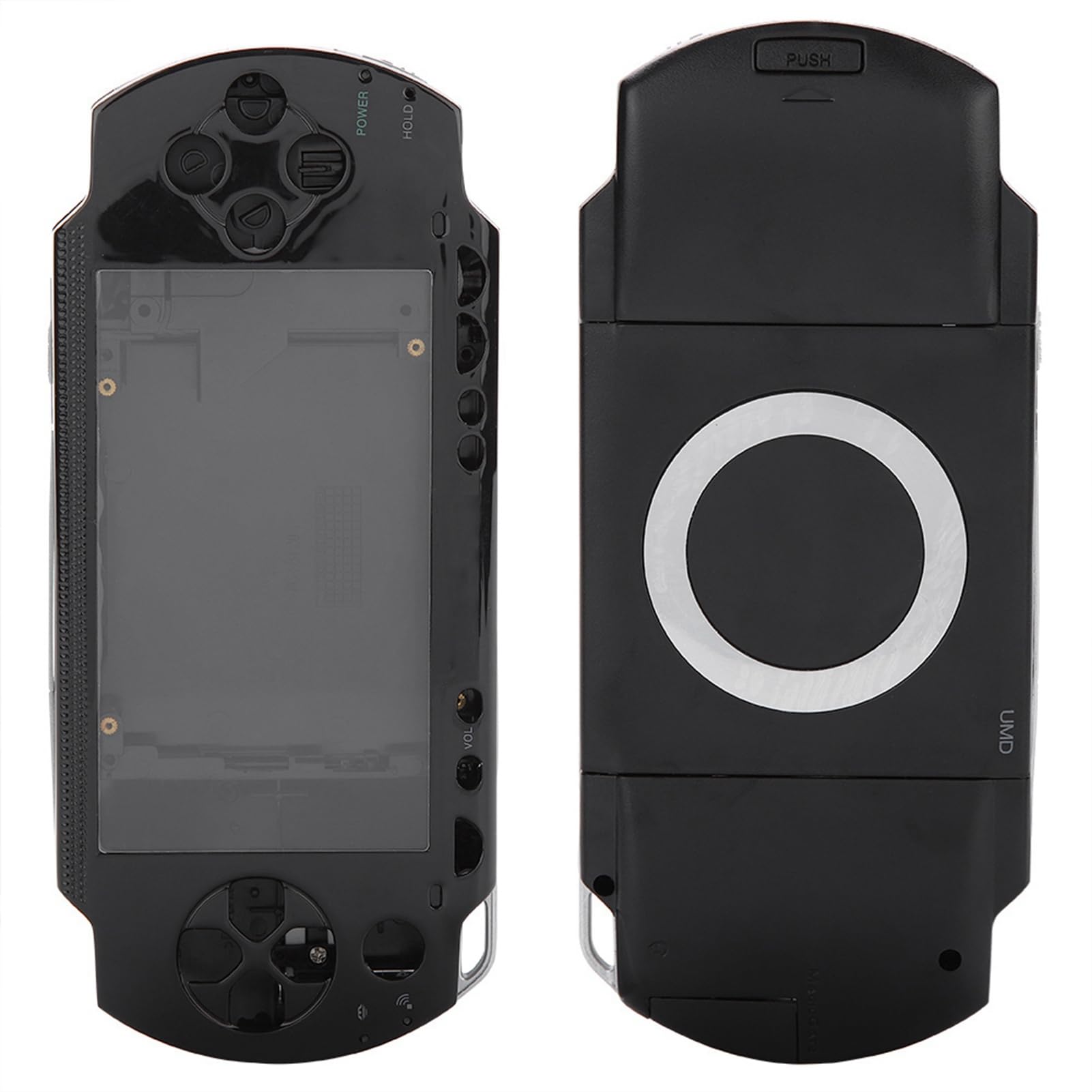 Housse de boîtier complète pour 1000, Ensemble de Coques Anti-Chute de Remplacement avec kit de Boutons pour Console de Jeu 1000 (Noir)