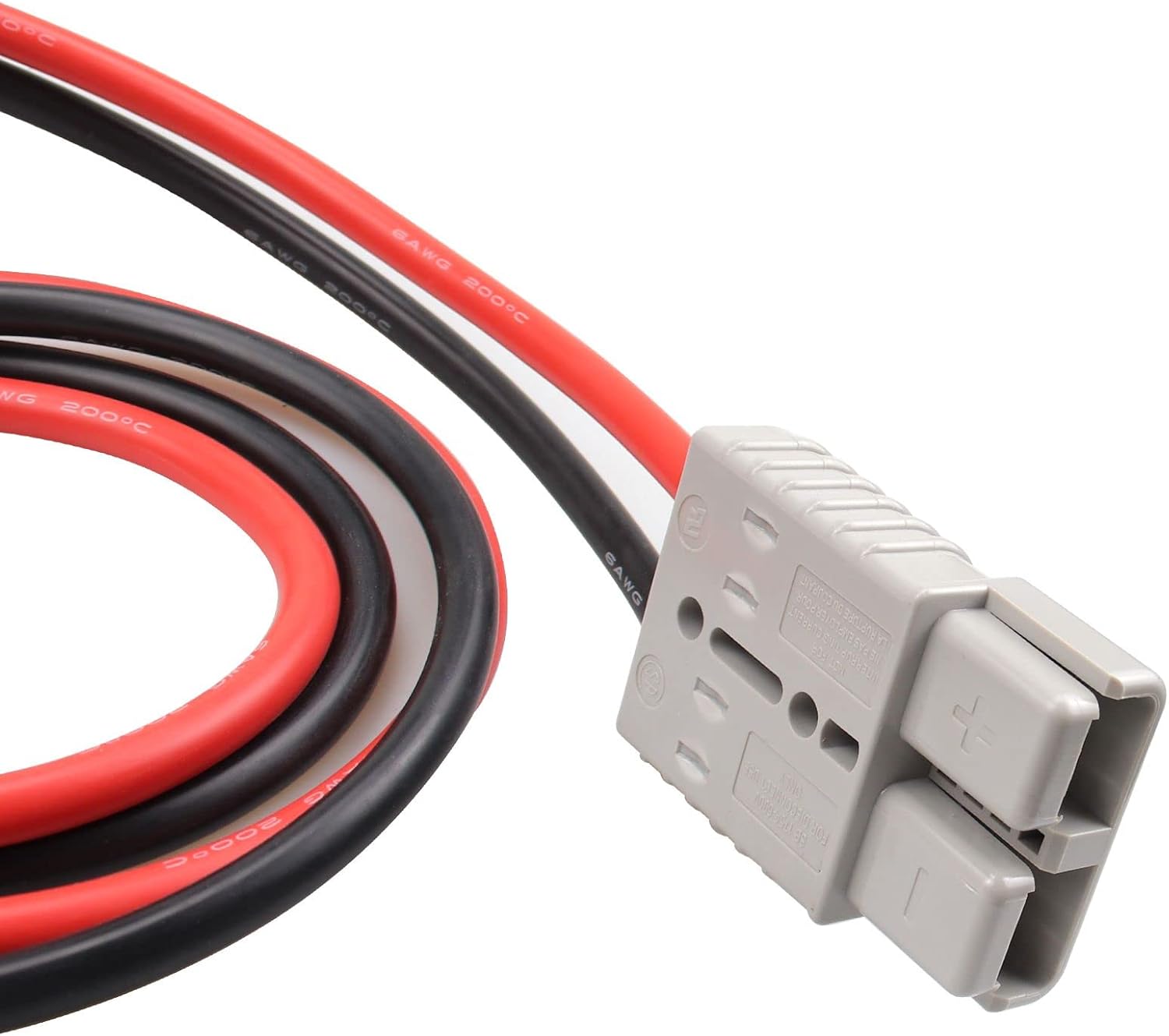 175A Battery Quick Connect Disconnect Plug Jumper 6AWG Cables Connectors for Anderson Connector Plug One-to-One Customization Power Forklift Connector (2 * 6 AWG 47inch)