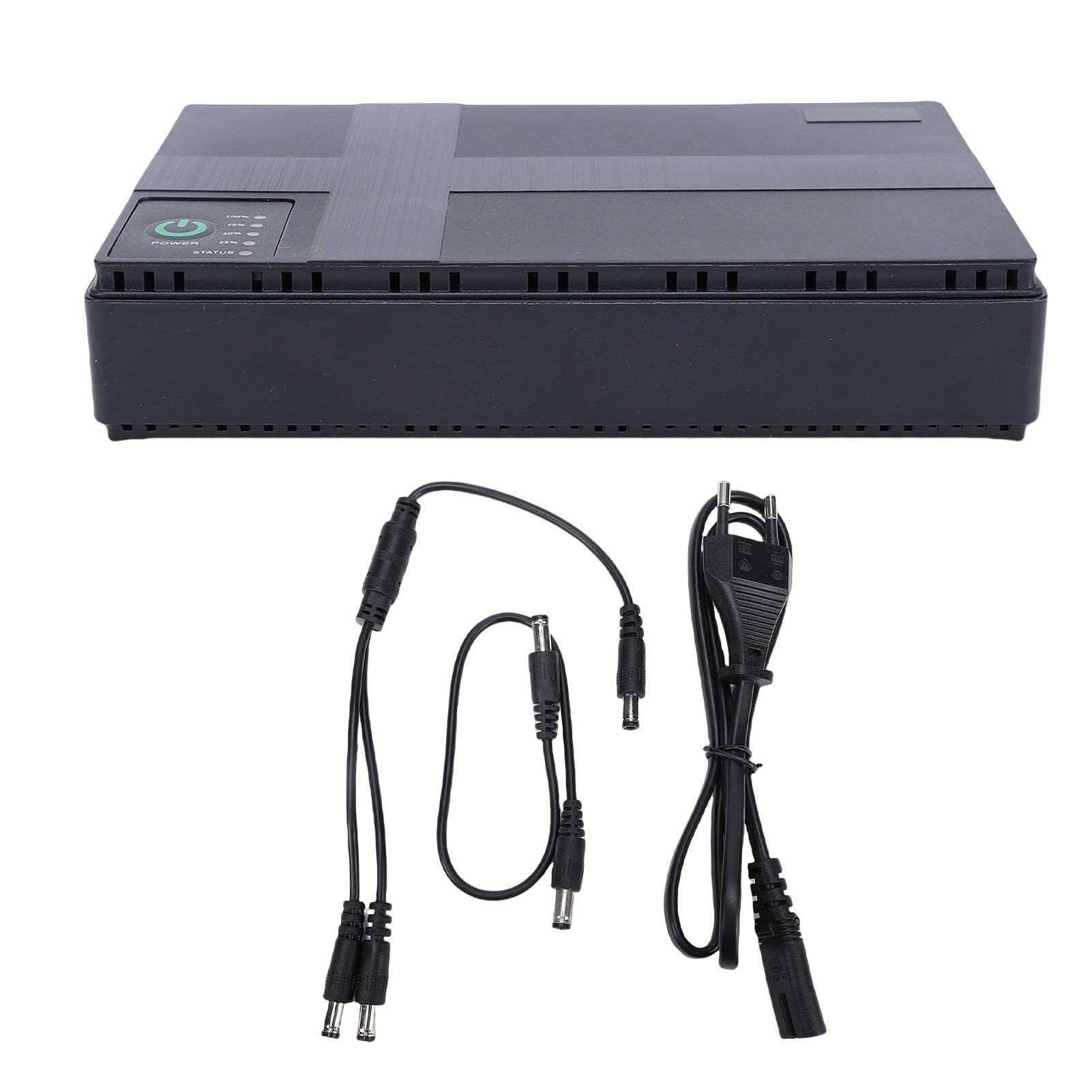 Zasilacz Bezprzerwowy 8800 MAh, Mały Zasilacz UPS z 6 Portami Wyjściowymi, do Routerów WiFi, Kamer Bezpieczeństwa, Lamp LED, Modemów, urządzeń POE, Pasuje do RasPi (wtyczka UE)