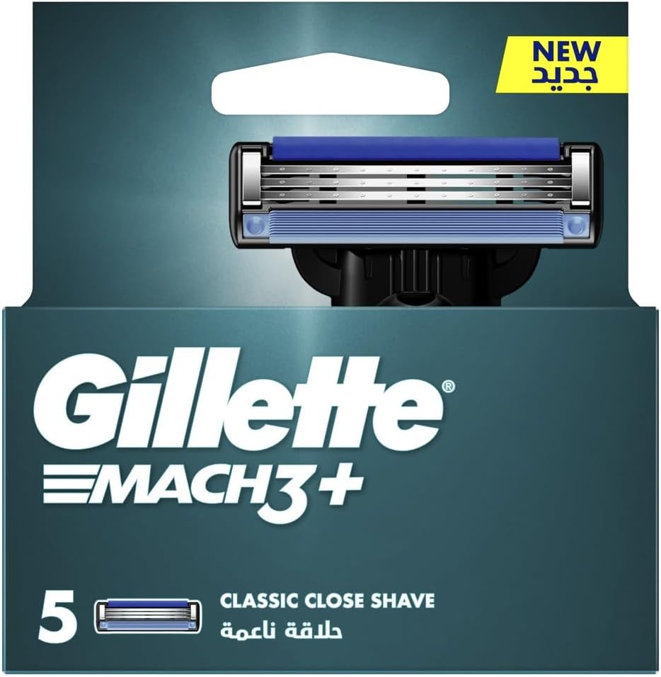 Gillette Mach3+ Men's Refillable Razor: 5 Blade Refills