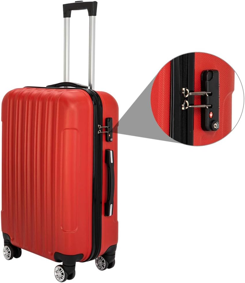 review Swellsuite 3-in-1 Multifunctional Large Capacity Traveling Storage Suitcase, Luggage Set ABS Suitcase 3 Piece Set with TSA Lock Spinner Wheels 20