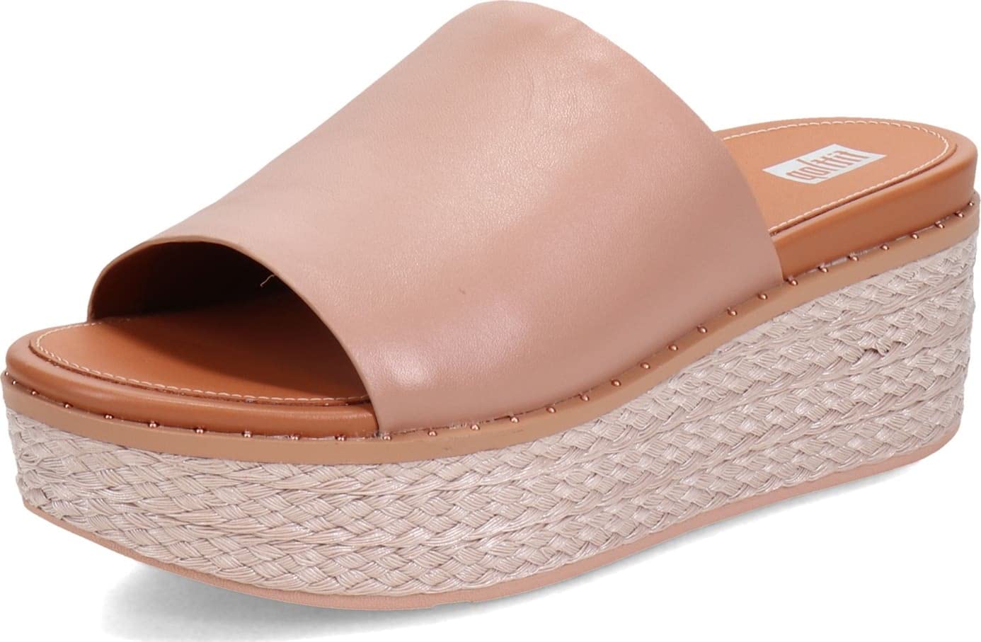 FitFlop™ Women's Eloise Espadrille Leather Wedge Slide Sandal