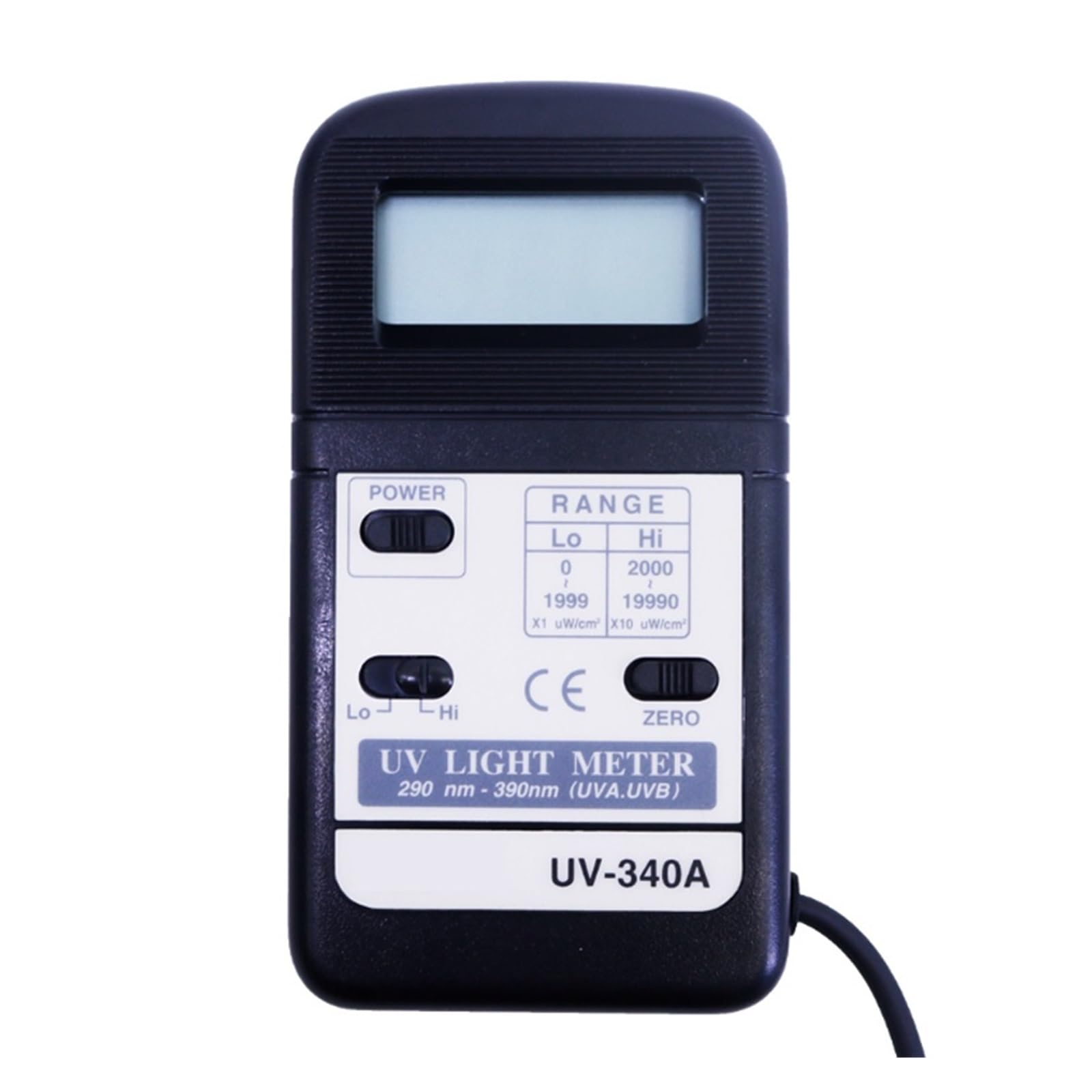 Miernik UV, UV-340A 0-1999uW/cm2, 2000-19990uW/cm2, 290-390nm (UVA, UVB), Miernik światła UV