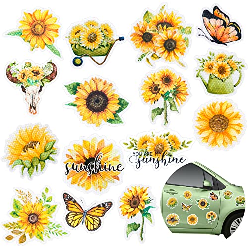 Imanes decorativos girasol pack x17 piezas miniatura 1