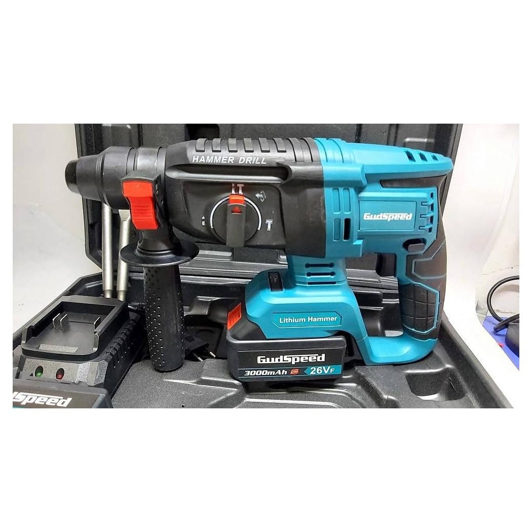 Trade Shop - Tassellatore A Batteria 2 Batterie Martello Demolitore Percussione Trapano SDS