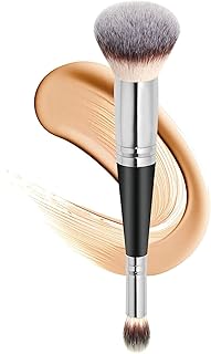 فرشاة مكياج مزدوجة الاطراف 2 في 1 من تول هاوس، فرشاة كونسيلر لكريم الاساس لمزج السوائل والبودرة وكريم الاساس والكونسيلر والبلش وظلال العيون، لفناني المكياج والمبتدئين في التجميل