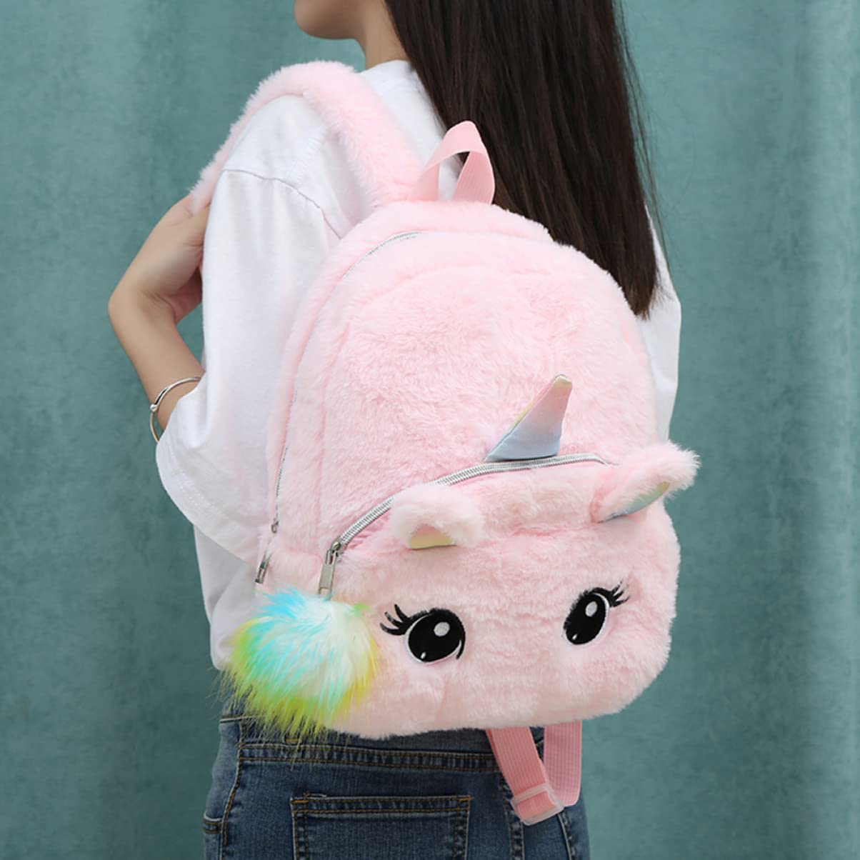 SHERCHPRY 3pièces à Pour Garçon Fille Peluche Licorne Créatif Rose Pour Rangement Sorties