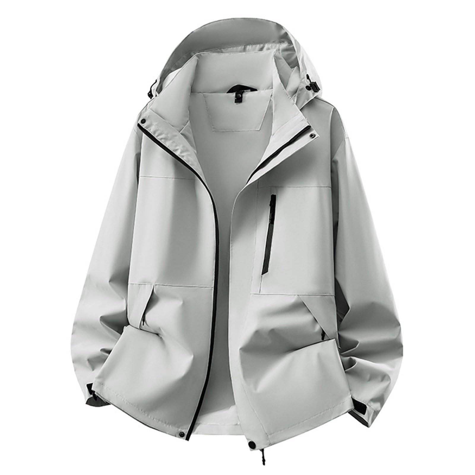 Chubasquero para mujer, impermeable, transpirable, ligero, con capucha, chubasquero para senderismo, chaqueta para exteriores, cortavientos, trekking, chaqueta deportiva Softshell, cómoda chaqueta