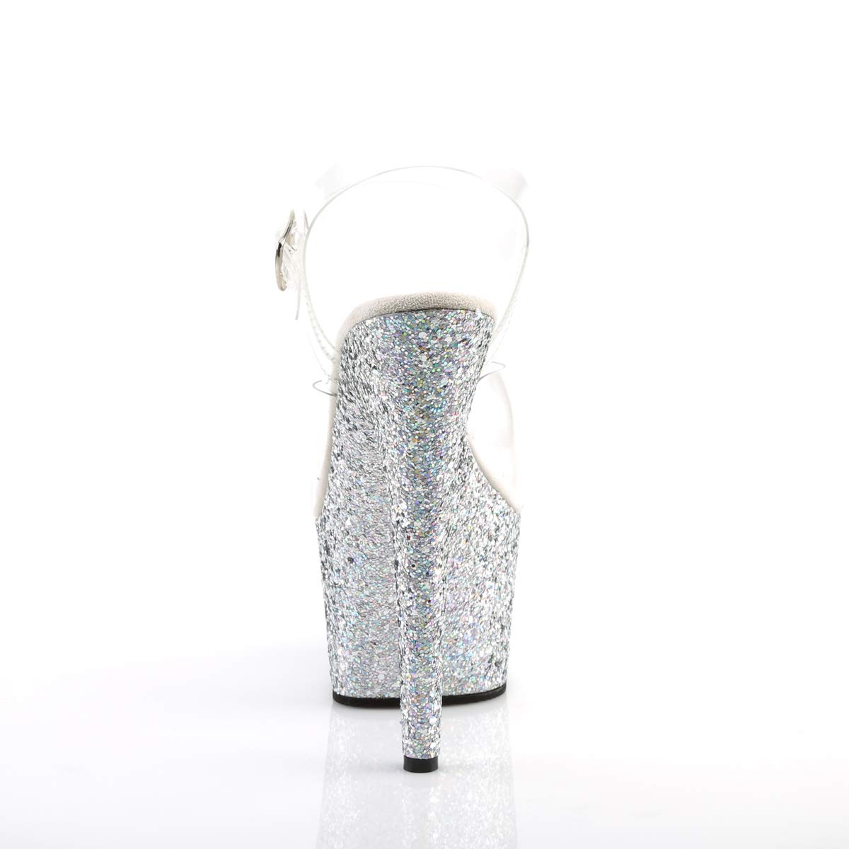 Pleaser ADORE-708LG Clr/Slv Multi Glitter UK 4 (EU 37)