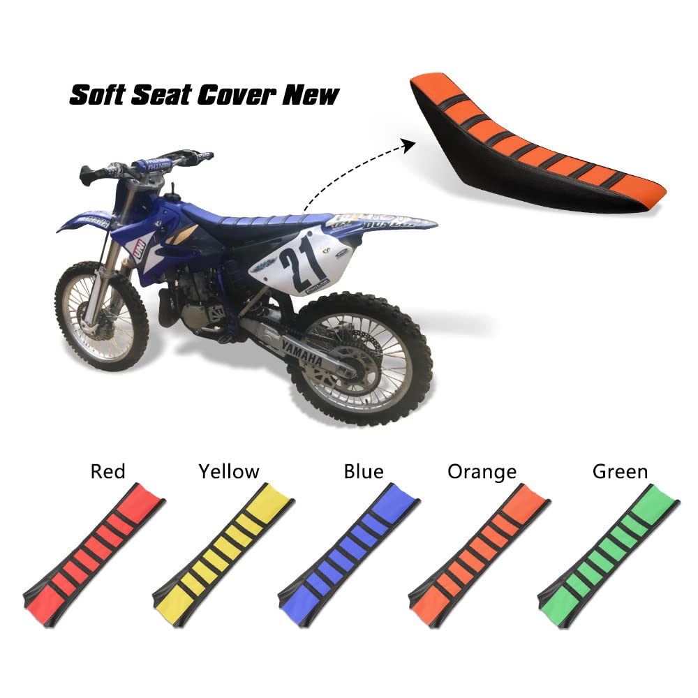CHEDA Soft Seat Cover Protector Replacement Assembly Compatible with Honda CR125R CR250R CR500R CR80R CRF100F CRF125F CRF150F(Orange)