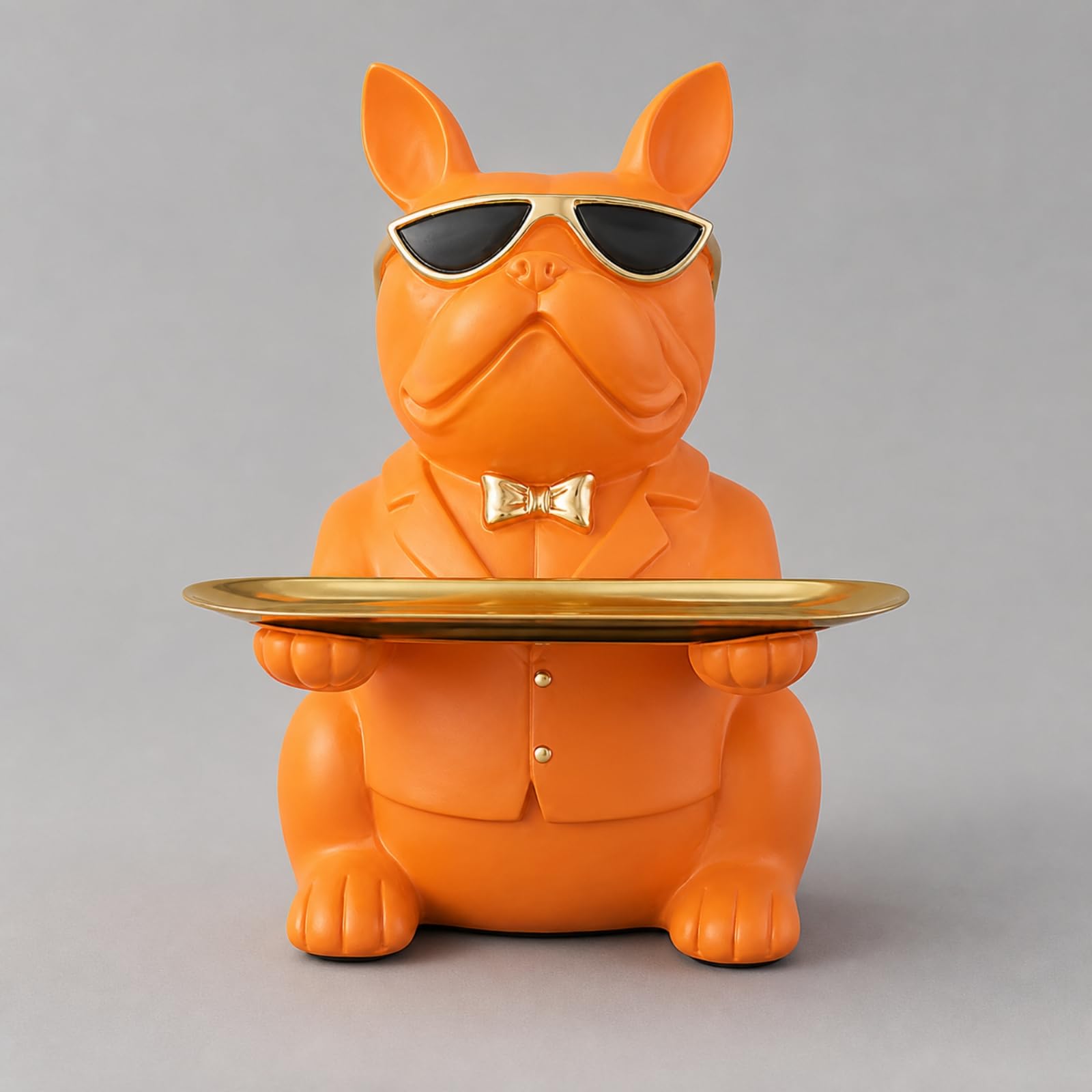 Figura Elegante | Pintado a Mano, Adorno Resina, para Recibidor, Negro