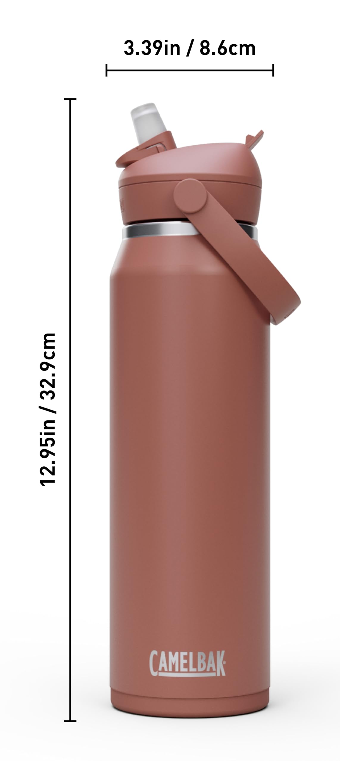 CamelBak Thrive Flip Straw Isolierte Edelstahl-Wasserflasche Sierra Red, 907.2 g