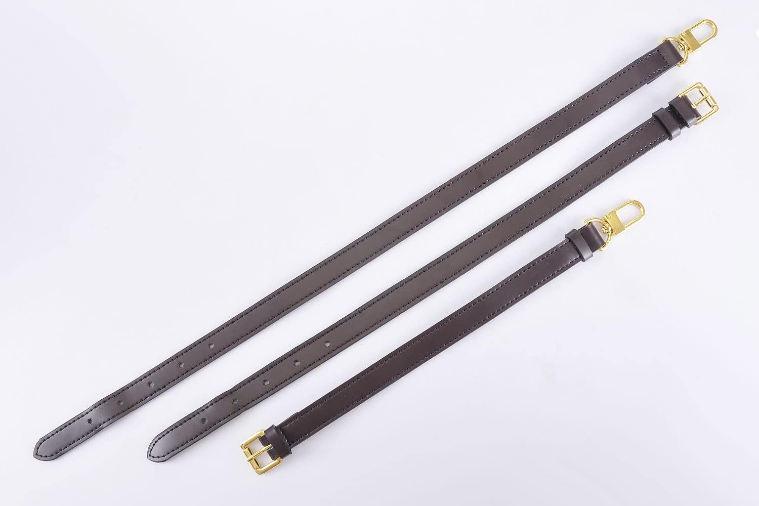Genuine Vachetta Leather Crossbody Replacement Straps for Purses Shoulder Bags (0.71"W Coffee - 2 Adjusting Buckles)