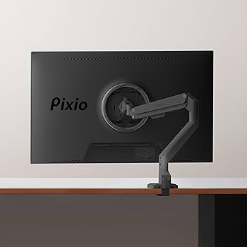 Amazon.com: Pixio PS1S Wave Black Single Monitor Arm Stand Desk