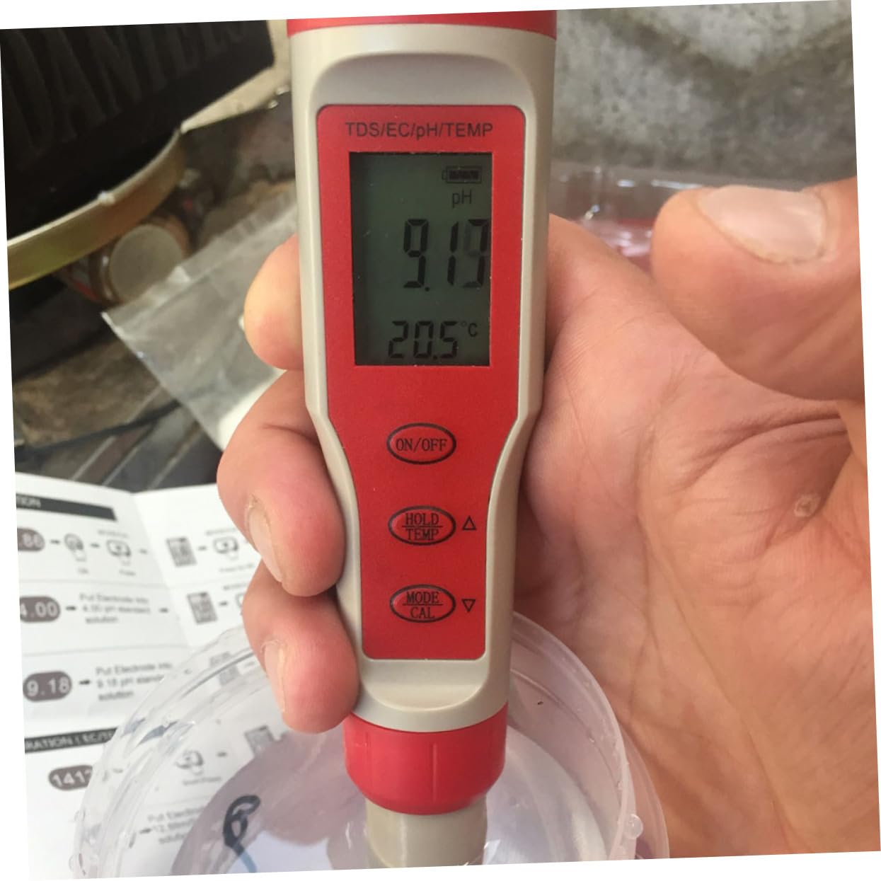 Tester Pen Digitale 4 in 1 per Qualità Dell'acqua Rosso 3 Pezzi