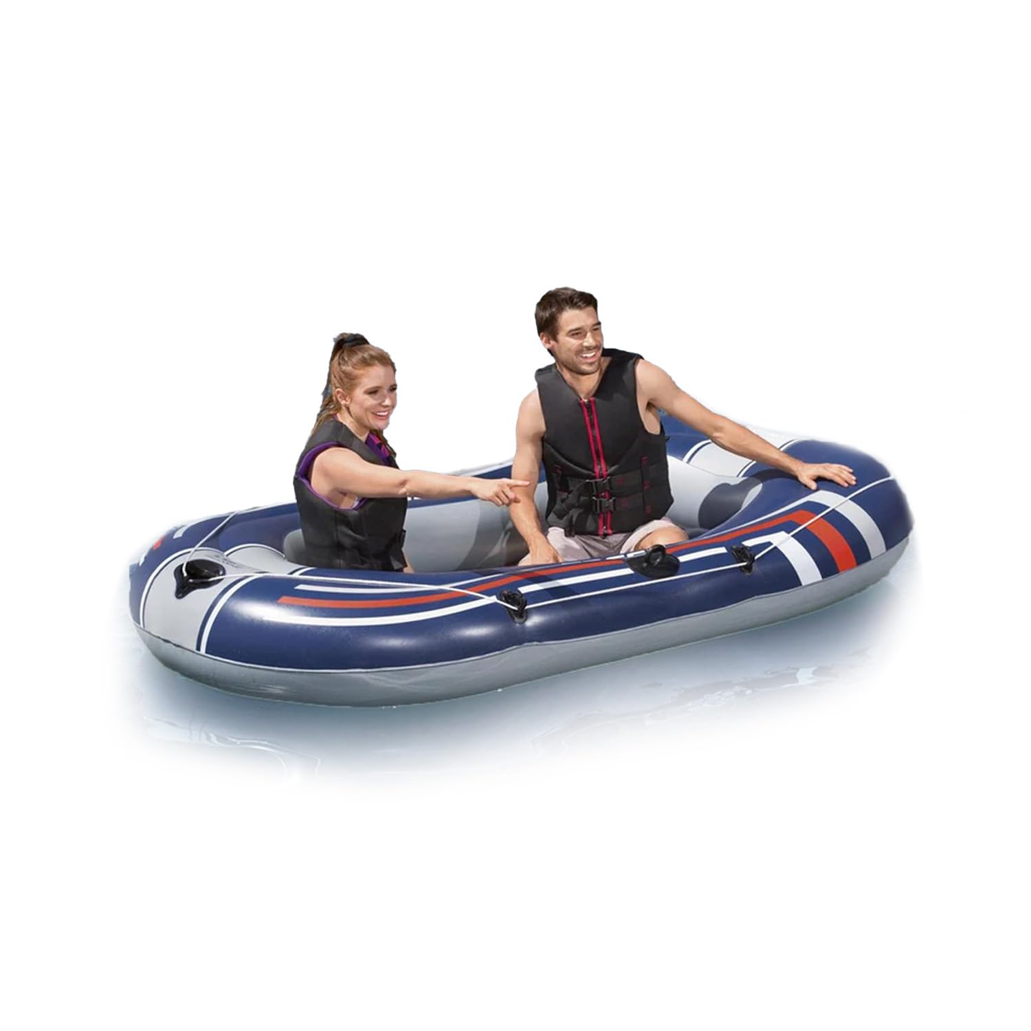 Avilia Gommone Gonfiabile a Remi per 2 Persone - Ideale per Relax e Diventrimento in Spiaggia e al Mare, per Esplorare Fiumi e Grotte - Resistente e Facile da Trasportare con Portata Max 170kg