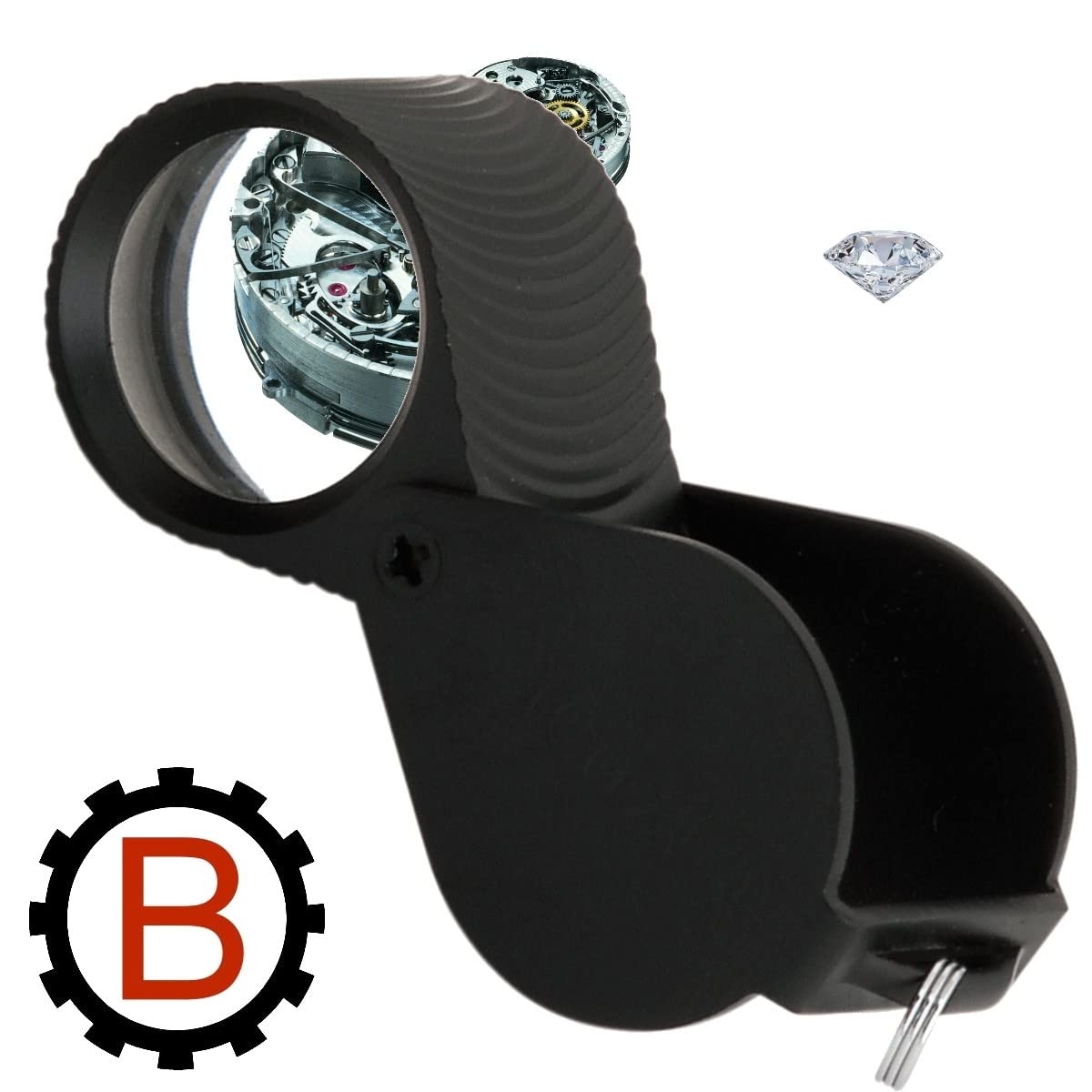 Loupe pliante BULLONGÈ STUN-BLACK loupe triplet 18mm 10x