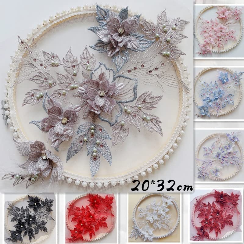 Amazon.com: HXSCOO 1Pc Embroidery Lace Flowers Patch Applique
