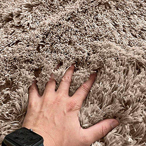 Tapete para Sala e Quarto Felpudo Cronos Casa Dona 100x150 cm Bege