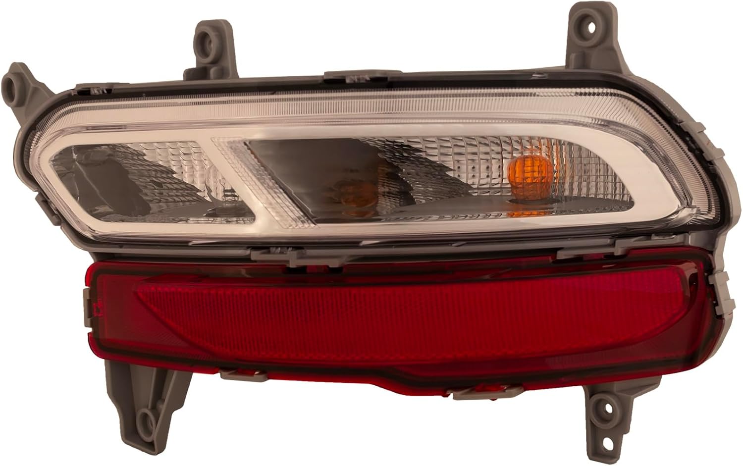 HEADLIGHTSDEPOT Right Passenger Side Bumper Mounted Reverse Light With Reflector Compatible With Kia Sportage 2020-2022 CAPA Certified