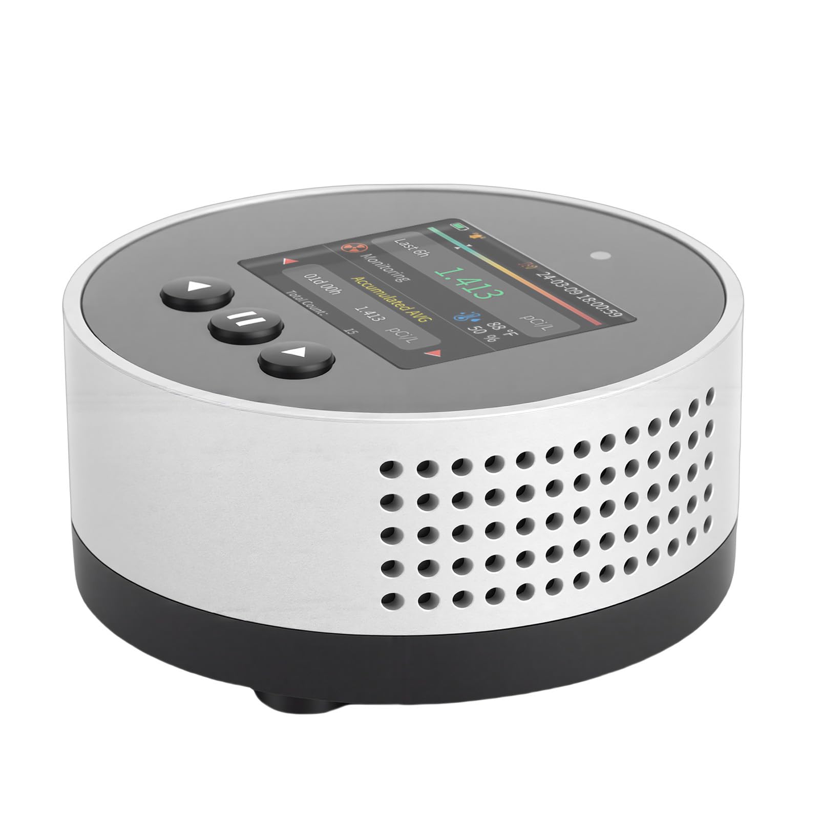 YWBL-WH Rilevatore di Radon Domestico, Analizzatore di Gas Radon Digitale con Display LCD con Letture a Lungo Termine per la Sicurezza Interna della Scuola Dell'ufficio nel Seminterrato