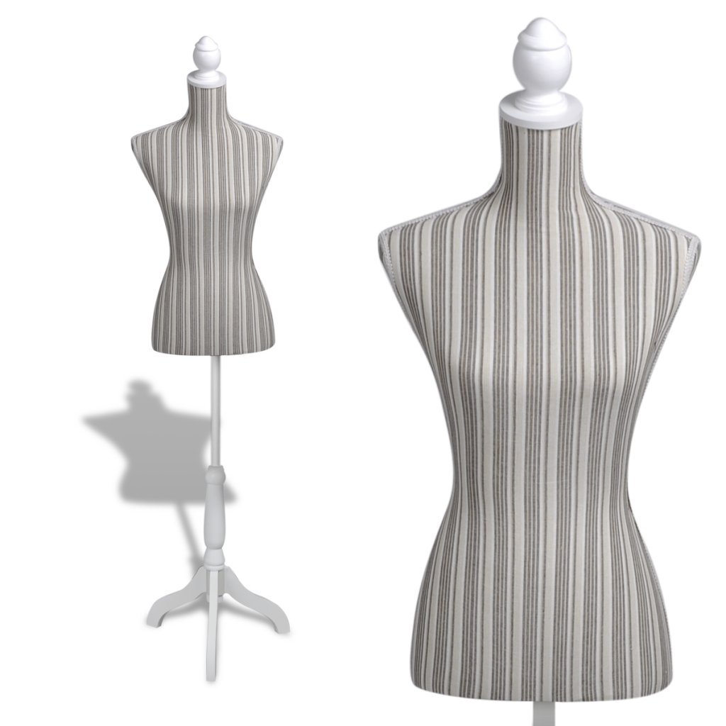 Festnight- Busto Sartoriale Donna manichino Femminile/Sartoriale Regolabile Lino con Strisce