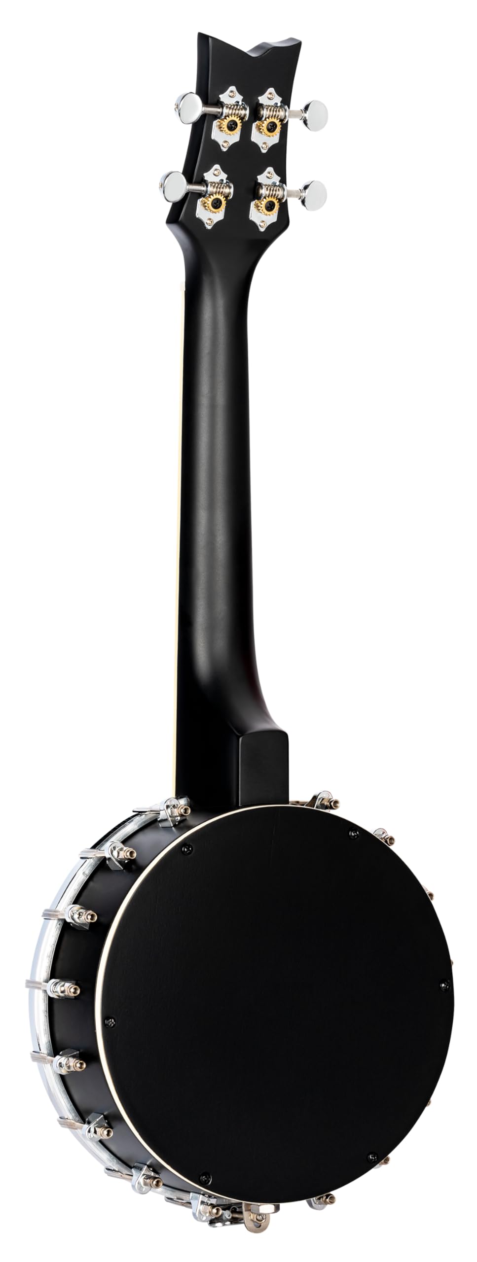 Ortega Guitars Banjo Ukulele Akustisch – Banjolele Series – Closed Back – Remofell/Ahorn, Schwarz (OUBJ100-SBK)